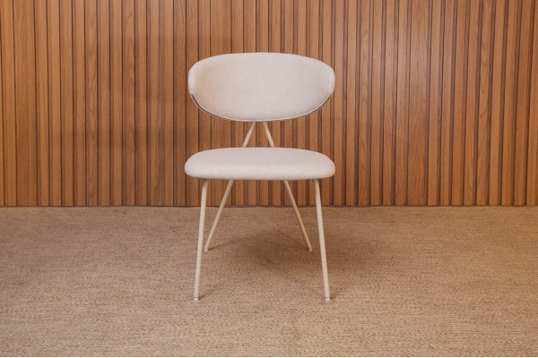 CADEIRA DE JANTAR AÇO OFF WHITE LINHO 34357