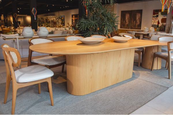 MESA DE JANTAR OBLONGA TP LÂMINA 220 30048