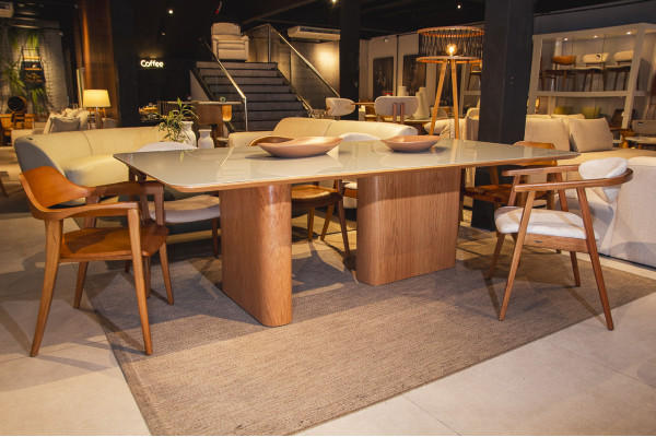 MESA DE JANTAR 240X120 TP VD FENDY CARVALHO 29418