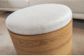 PUFF MADEIRA TEC LINHO 29819 PUFF MADEIRA TEC LINHO 29819