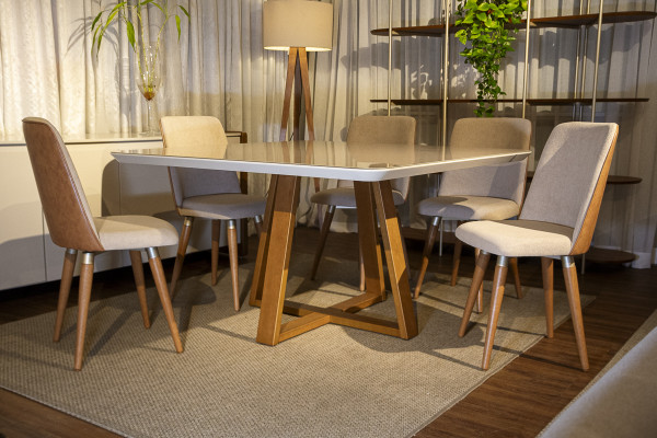MESA DE JANTAR 135 QUADRADA OFFWHITE FOSCO 28477