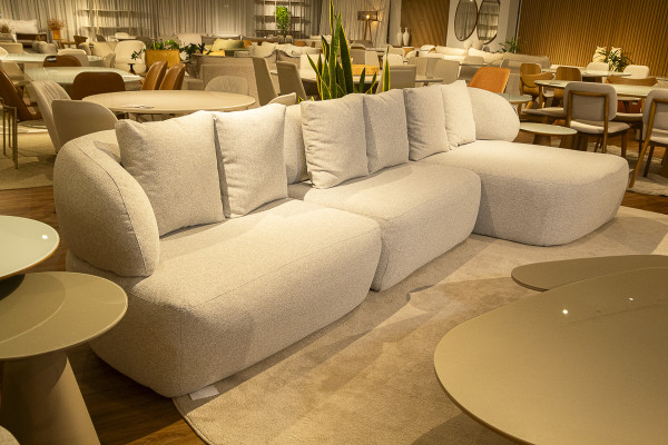 SOFA DE ESTAR 2 MODULOS + CHAISE FIXA TEC LUCCA 26758