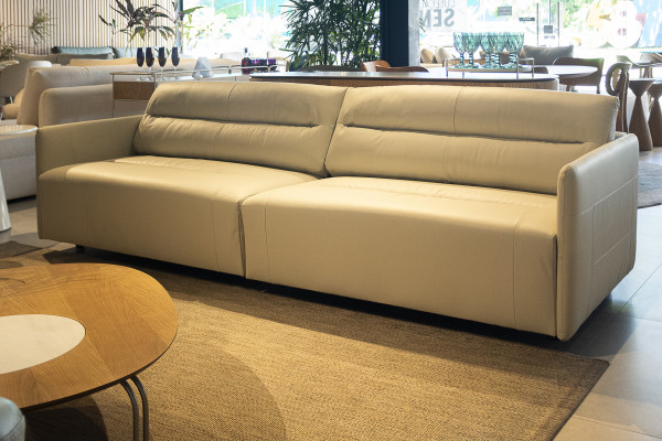 SOFA DE ESTAR COURO 260 BIPART SHERWOOD OFFWHITE 28349