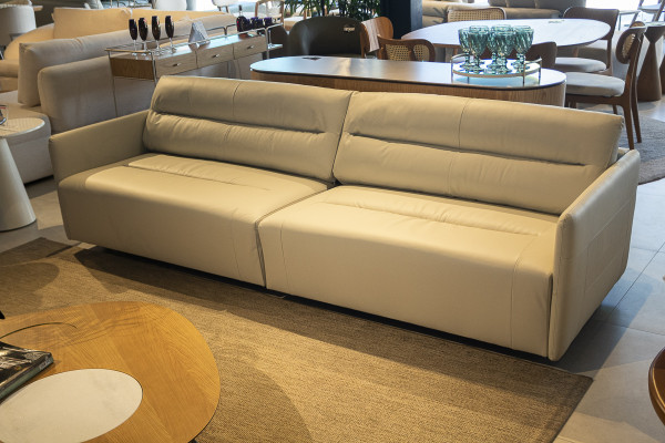 SOFA DE ESTAR COURO 260 BIPART SHERWOOD OFFWHITE 28349