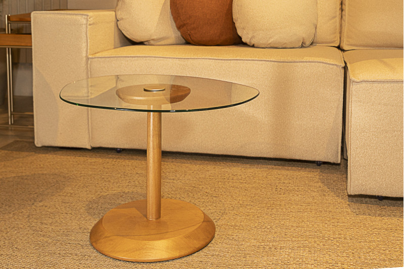 MESA DE CENTRO VIDRO MADEIRA 45X48 24285