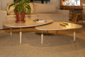MESA DE CENTRO LACA BEGE DOURADO 1,00 24103
