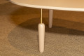 MESA DE CENTRO LACA BEGE DOURADO 1,00 24103