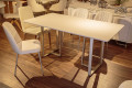 MESA DE JANTAR ARCADIA 1,60 OFF BRANCO E CHAMPANHE 26069