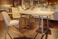 MESA DE JANTAR ARCADIA 1,60 OFF BRANCO E CHAMPANHE 26069