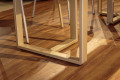 MESA DE JANTAR ARCADIA 1,60 OFF BRANCO E CHAMPANHE 26069