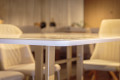 MESA DE JANTAR ARCADIA 1,60 OFF BRANCO E CHAMPANHE 26069