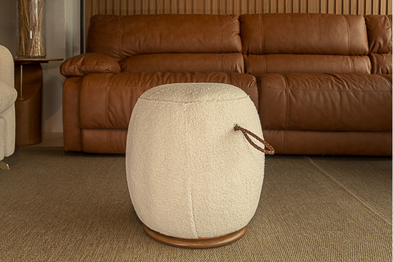 PUFF BOUCLE ALÇA COURO 24304 PUFF BOUCLE ALÇA COURO 24304