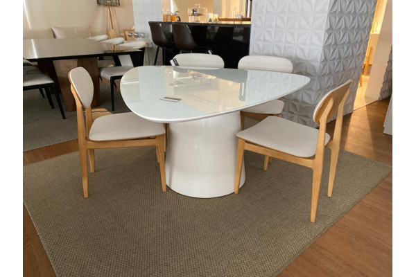 MESA DE JANTAR ORGÂNICA LACA BRANCA 1,30 23603