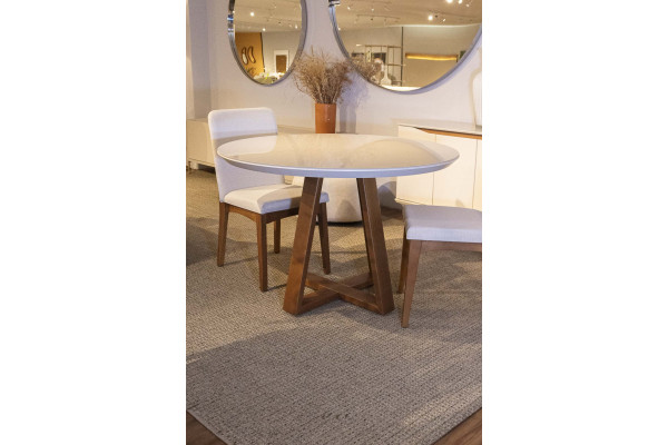 MESA DE JANTAR REDONDA 135 VD OFF WHITE FOSCO 28476