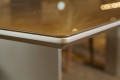 MESA DE JANTAR 240X120 TAMPO VIDRO CHAMPANHE 29008