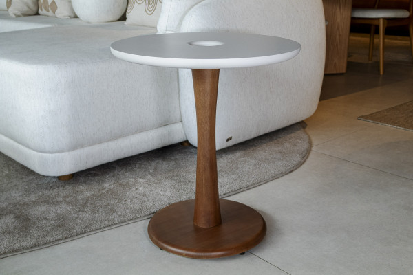 MESA LATERAL ALTA NOGUEIRA / OFF WHITE 29624